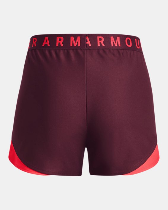 Damen UA Play Up Shorts 3.0, Maroon, pdpMainDesktop image number 5